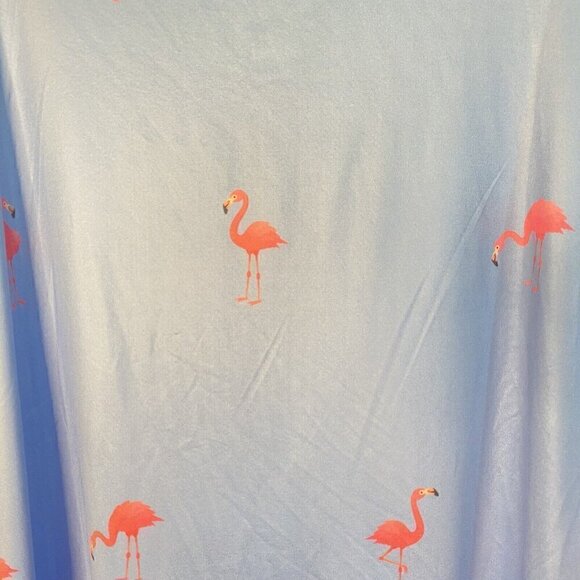 Obnoxious Golf Polo Shirt Blue with Pink Flamingos Size Large - Picture 4 of 4
